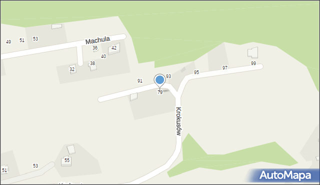 Cisownica, Krokusów, 79, mapa Cisownica