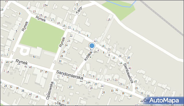 Ćmielów, Krótka, 6, mapa Ćmielów