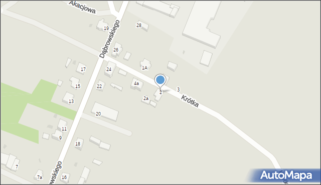 Cybinka, Krótka, 2, mapa Cybinka