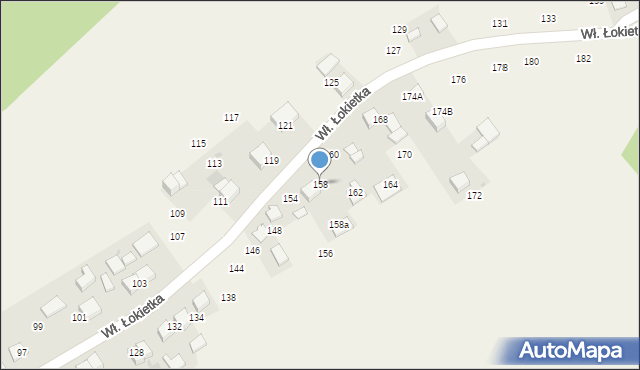 Czajowice, Króla Władysława Łokietka, 158, mapa Czajowice