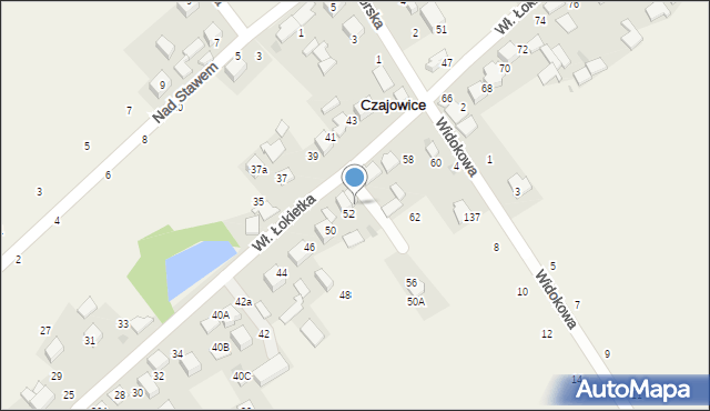 Czajowice, Króla Władysława Łokietka, 54, mapa Czajowice