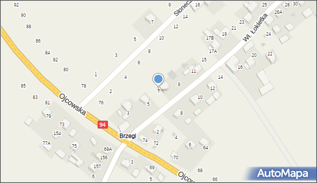 Czajowice, Króla Władysława Łokietka, 7, mapa Czajowice