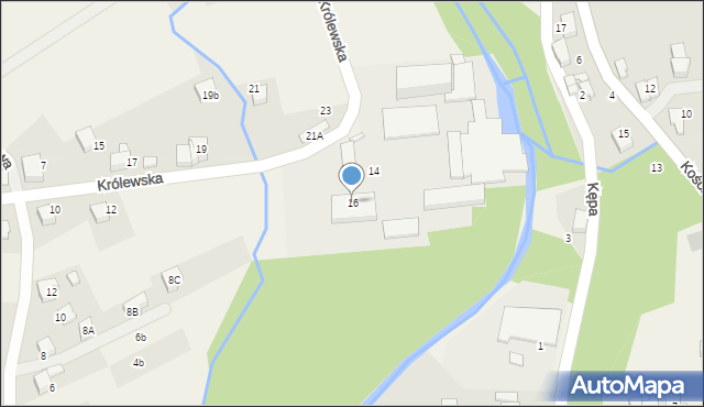 Czaniec, Królewska, 16, mapa Czaniec