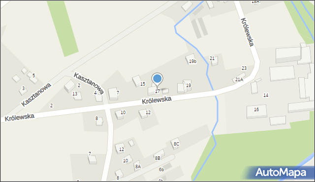 Czaniec, Królewska, 17, mapa Czaniec