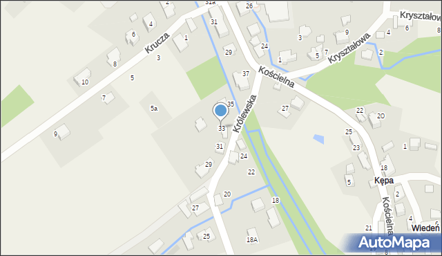 Czaniec, Królewska, 33, mapa Czaniec