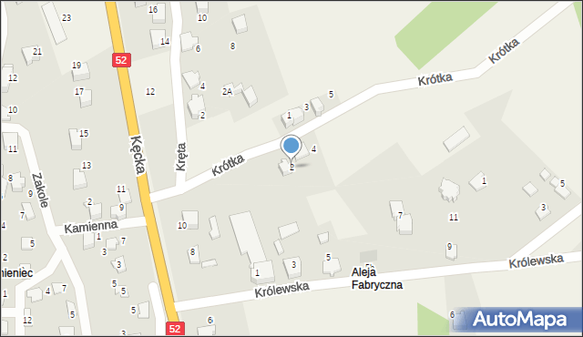 Czaniec, Krótka, 2, mapa Czaniec