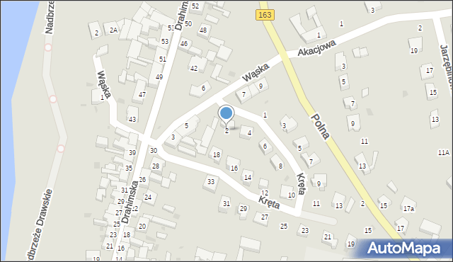 Czaplinek, Kręta, 2, mapa Czaplinek