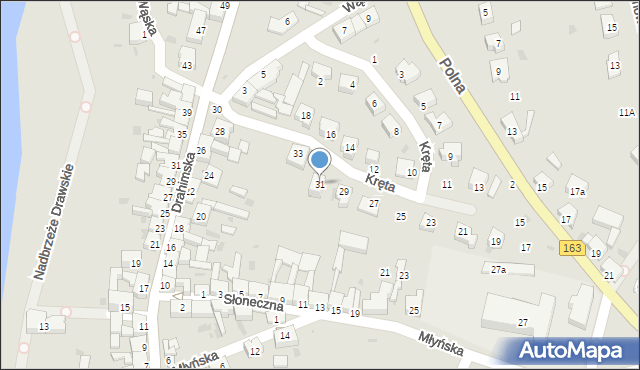 Czaplinek, Kręta, 31, mapa Czaplinek