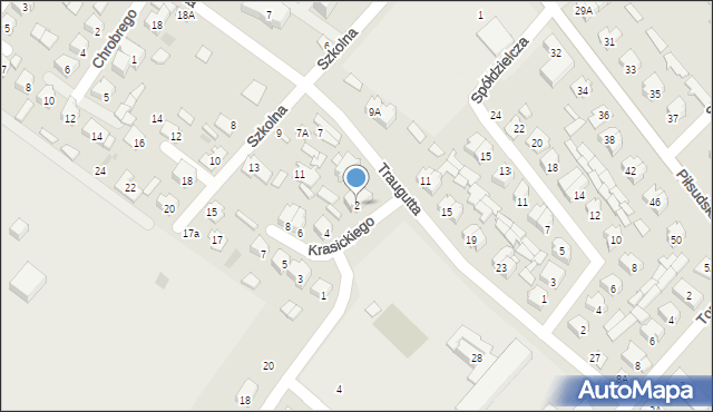 Czarna Białostocka, Krasickiego, 2, mapa Czarna Białostocka