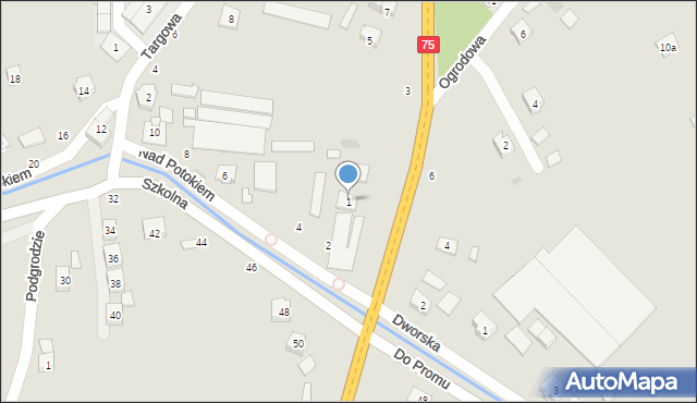 Czchów, Krakowska, 1, mapa Czchów