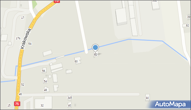 Czchów, Krakowska, 62, mapa Czchów