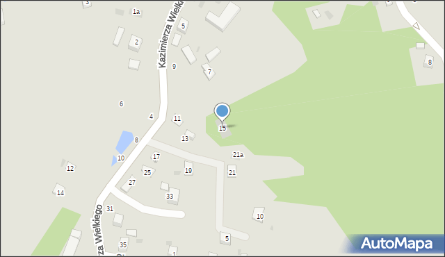 Czchów, Króla Kazimierza Wielkiego, 15, mapa Czchów