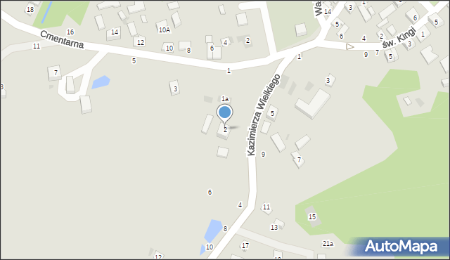 Czchów, Króla Kazimierza Wielkiego, 2, mapa Czchów