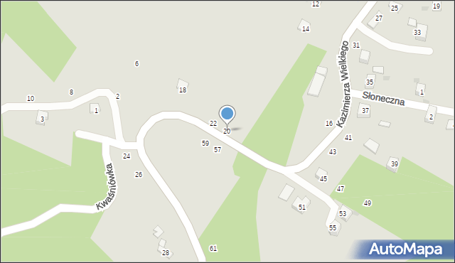 Czchów, Króla Kazimierza Wielkiego, 20, mapa Czchów