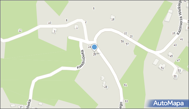 Czchów, Króla Kazimierza Wielkiego, 26, mapa Czchów