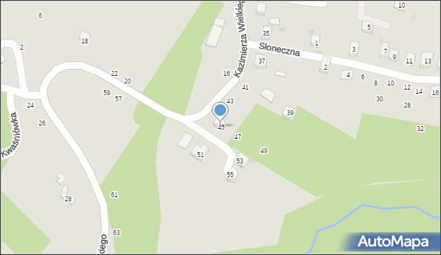 Czchów, Króla Kazimierza Wielkiego, 45, mapa Czchów