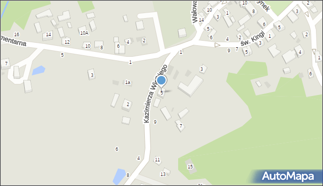 Czchów, Króla Kazimierza Wielkiego, 5, mapa Czchów