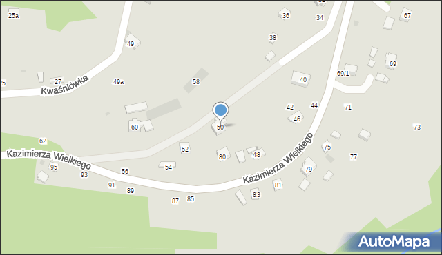 Czchów, Króla Kazimierza Wielkiego, 50, mapa Czchów