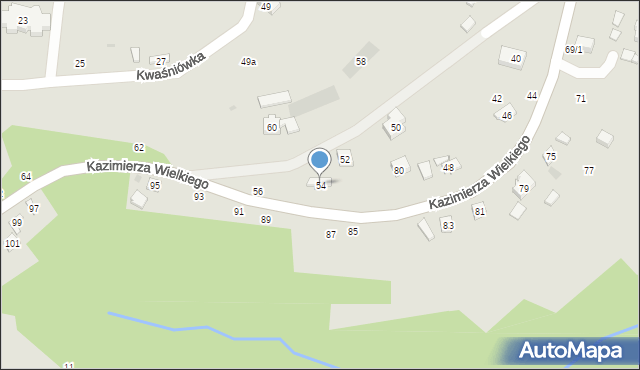 Czchów, Króla Kazimierza Wielkiego, 54, mapa Czchów