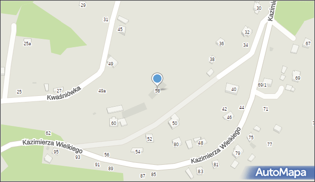 Czchów, Króla Kazimierza Wielkiego, 58, mapa Czchów