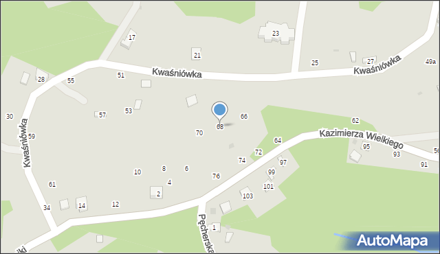 Czchów, Króla Kazimierza Wielkiego, 68, mapa Czchów