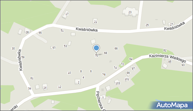 Czchów, Króla Kazimierza Wielkiego, 70, mapa Czchów