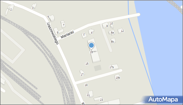 Czechowice-Dziedzice, Kraszewskiego Józefa Ignacego, 13, mapa Czechowic-Dziedzic