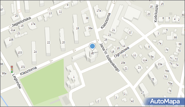 Czechowice-Dziedzice, Króla Jana III Sobieskiego, 40, mapa Czechowic-Dziedzic