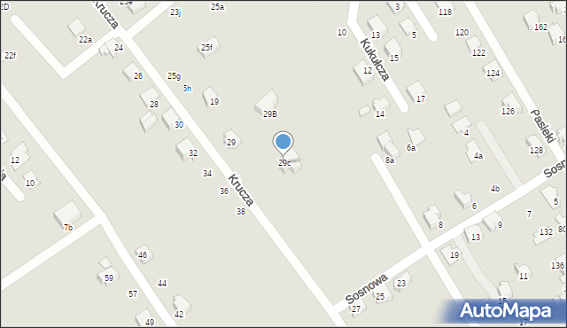 Czechowice-Dziedzice, Krucza, 29c, mapa Czechowic-Dziedzic