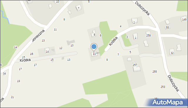Czechówka, Krótka, 11, mapa Czechówka