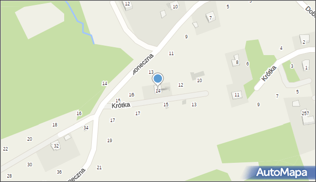 Czechówka, Krótka, 14, mapa Czechówka