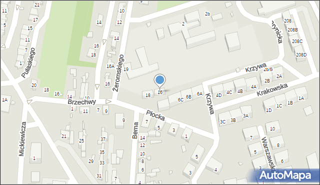 Czeladź, Krakowska, 16, mapa Czeladź