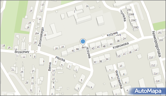 Czeladź, Krakowska, 6A, mapa Czeladź