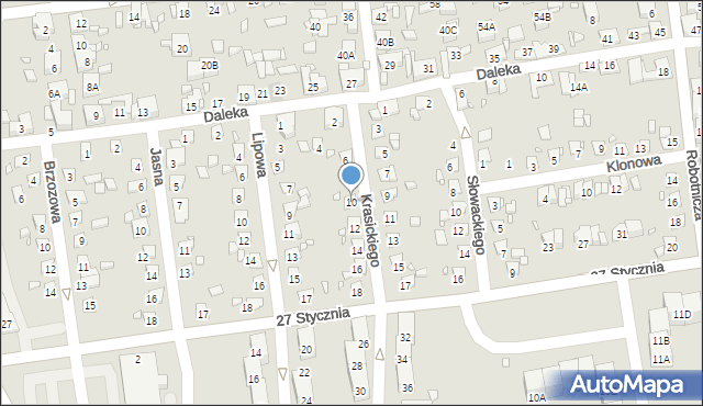 Czeladź, Krasickiego Ignacego, bp., 10, mapa Czeladź