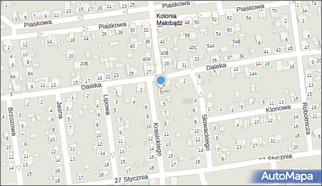 Czeladź, Krasickiego Ignacego, bp., 3, mapa Czeladź