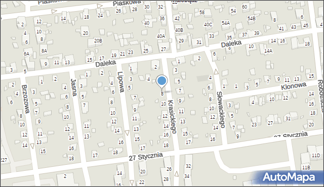 Czeladź, Krasickiego Ignacego, bp., 8, mapa Czeladź