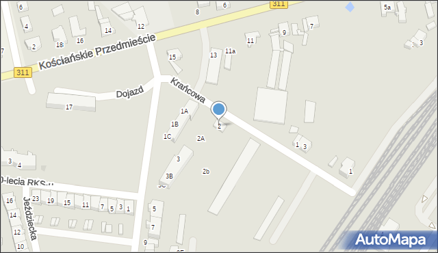 Czempiń, Krańcowa, 2, mapa Czempiń