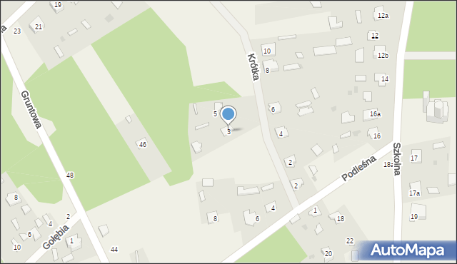 Czeremcha, Krótka, 3, mapa Czeremcha