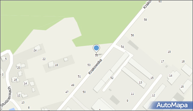 Czernichów, Krakowska, 55, mapa Czernichów