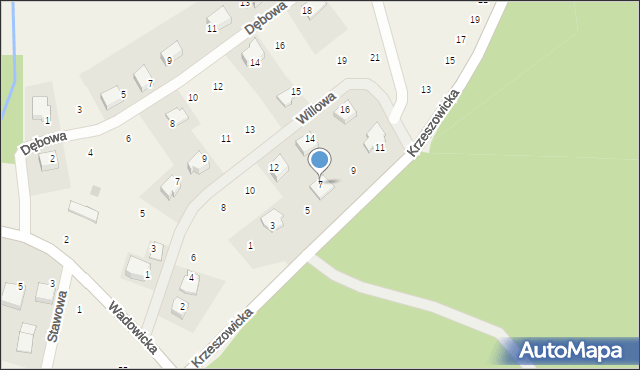 Czernichów, Krzeszowicka, 7, mapa Czernichów