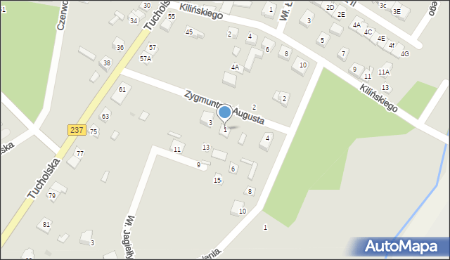 Czersk, Króla Zygmunta II Augusta, 1, mapa Czersk