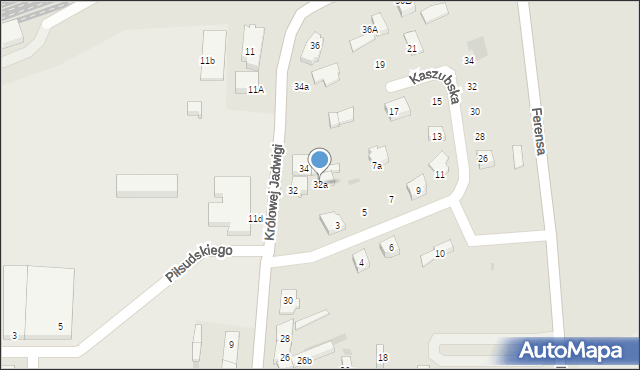 Czersk, Królowej Jadwigi, 32a, mapa Czersk