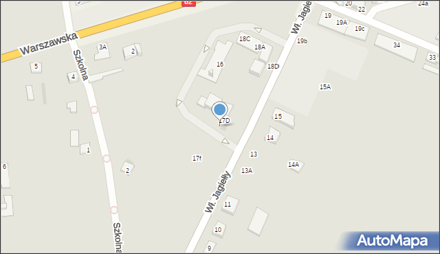 Czerwińsk nad Wisłą, Króla Władysława Jagiełły, 17E, mapa Czerwińsk nad Wisłą