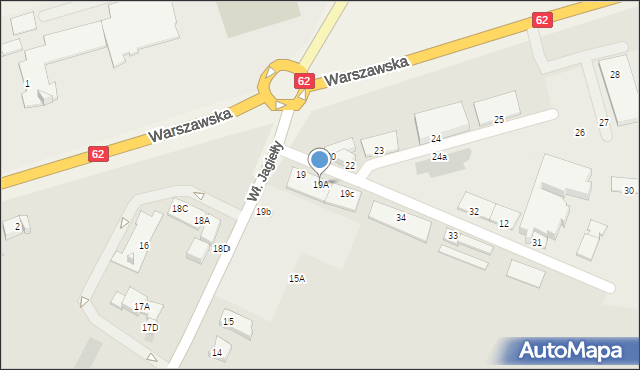 Czerwińsk nad Wisłą, Króla Władysława Jagiełły, 19A, mapa Czerwińsk nad Wisłą