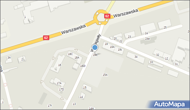 Czerwińsk nad Wisłą, Króla Władysława Jagiełły, 19b, mapa Czerwińsk nad Wisłą