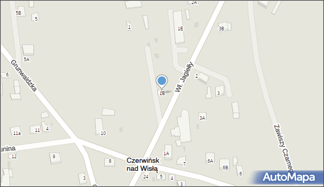 Czerwińsk nad Wisłą, Króla Władysława Jagiełły, 1B, mapa Czerwińsk nad Wisłą