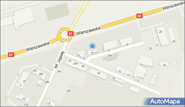 Czerwińsk nad Wisłą, Króla Władysława Jagiełły, 23, mapa Czerwińsk nad Wisłą