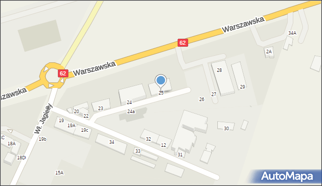 Czerwińsk nad Wisłą, Króla Władysława Jagiełły, 25, mapa Czerwińsk nad Wisłą