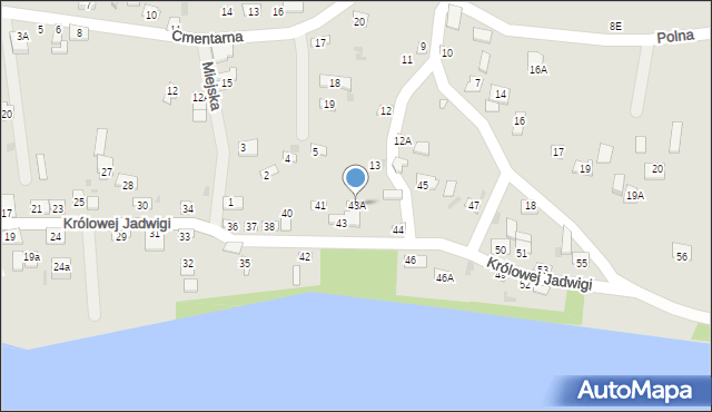 Czerwińsk nad Wisłą, Królowej Jadwigi, 43A, mapa Czerwińsk nad Wisłą