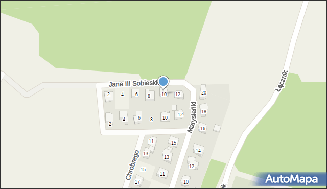 Czerwonak, Króla Jana III Sobieskiego, 10, mapa Czerwonak